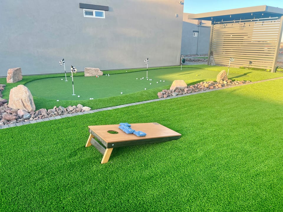 Turf area (cornhole and turf area)