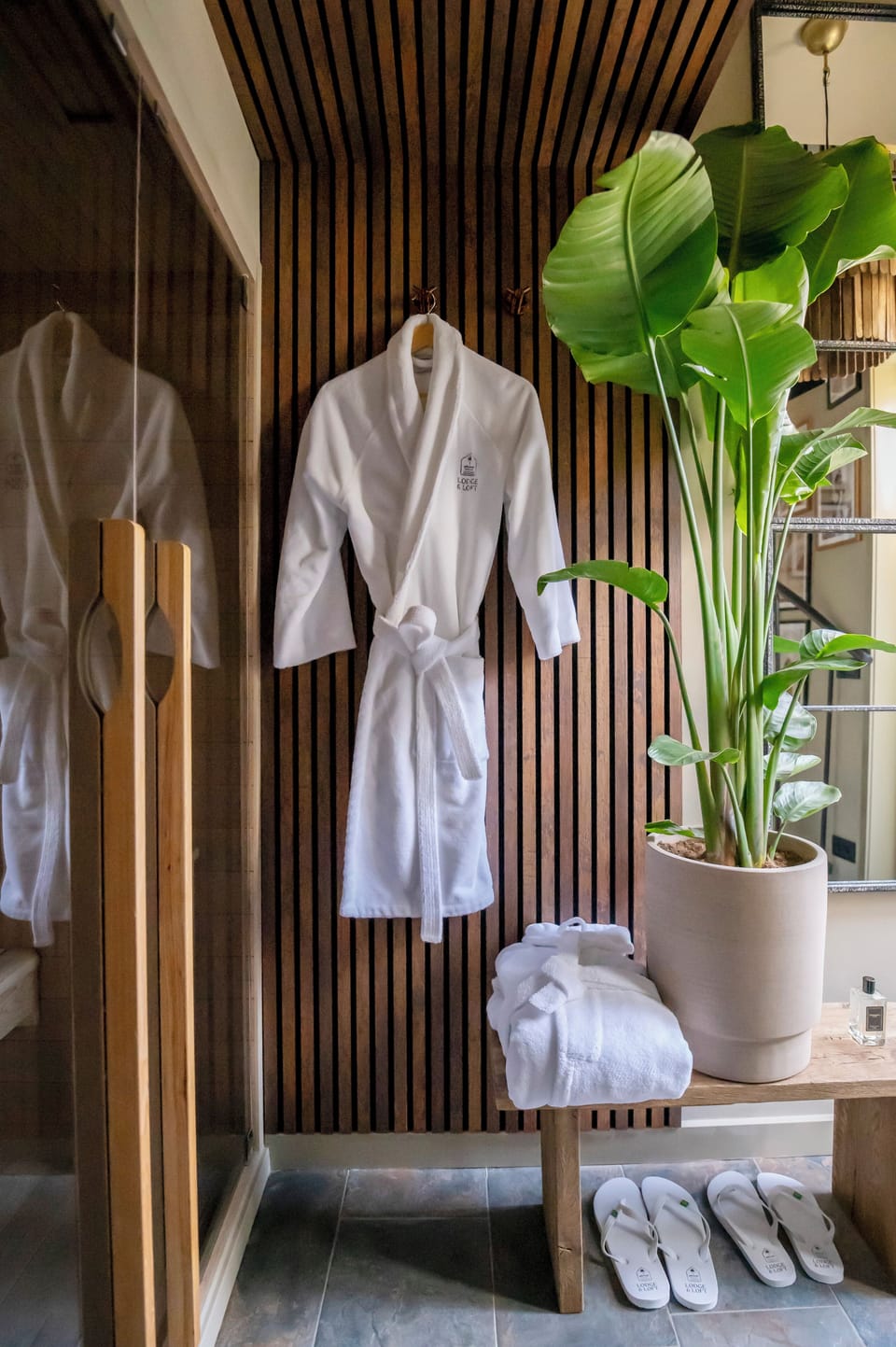 Panoramic Loft, Patio | Bathroom | Shower, hair dryer, bathrobes, slippers