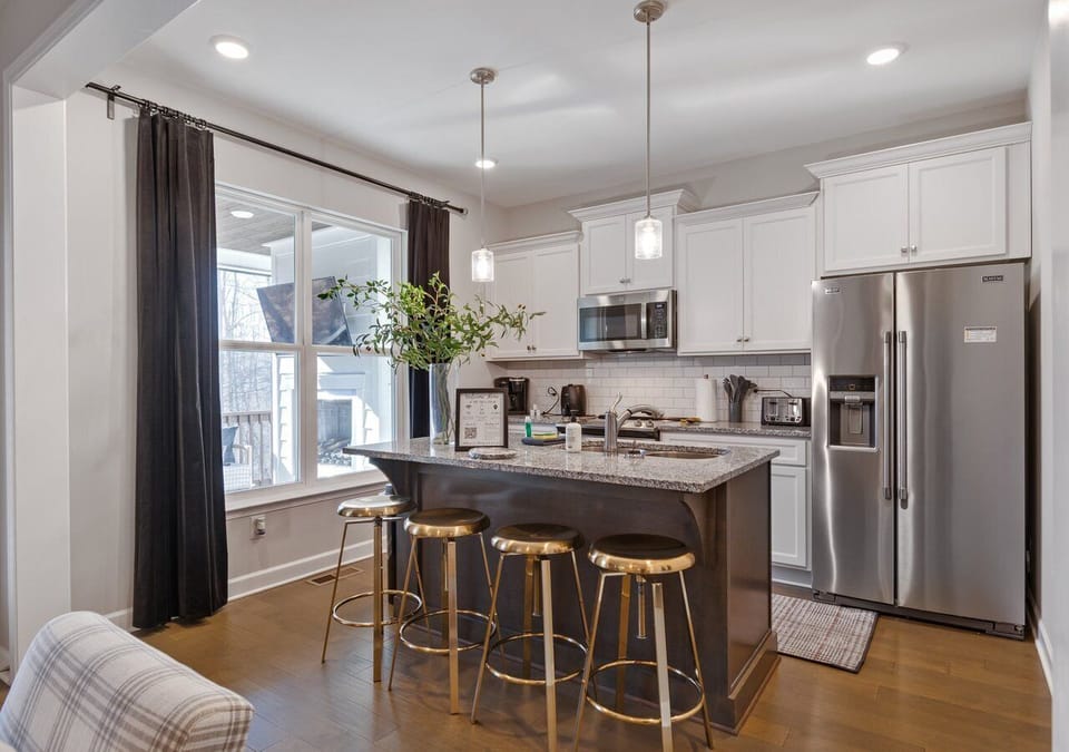 Enjoy cooking a homemade meal while chatting with your guests in the spacious kitchen.