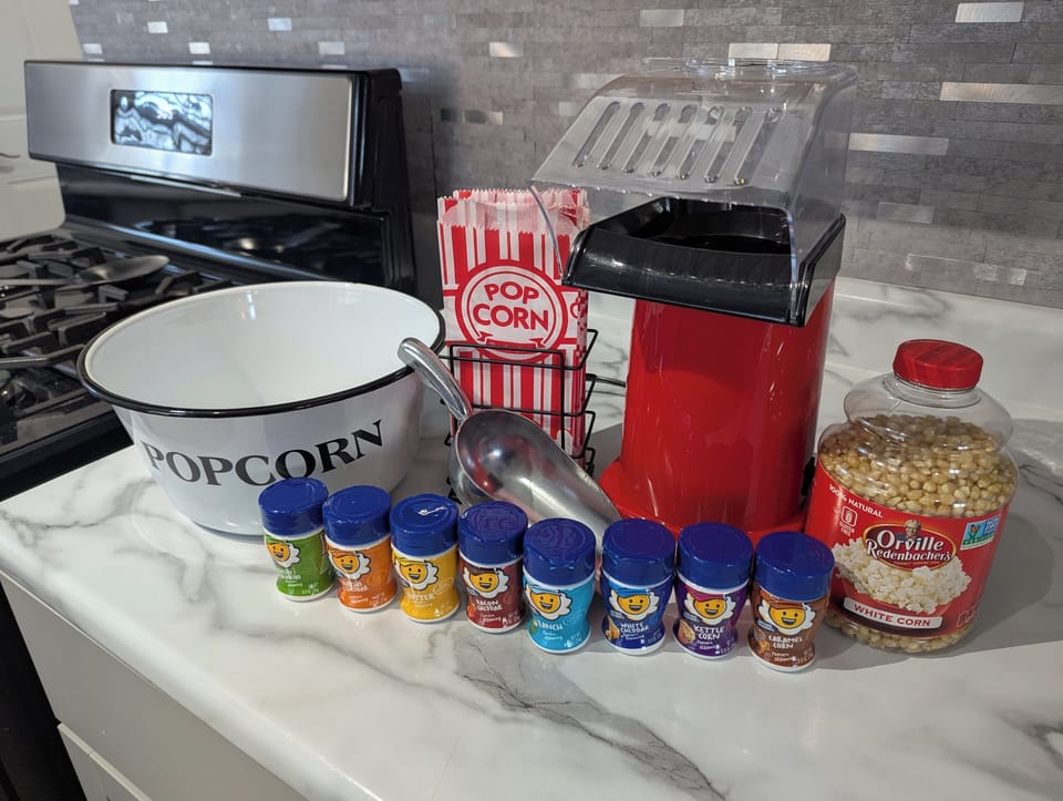 Have a movie night with popcorn!