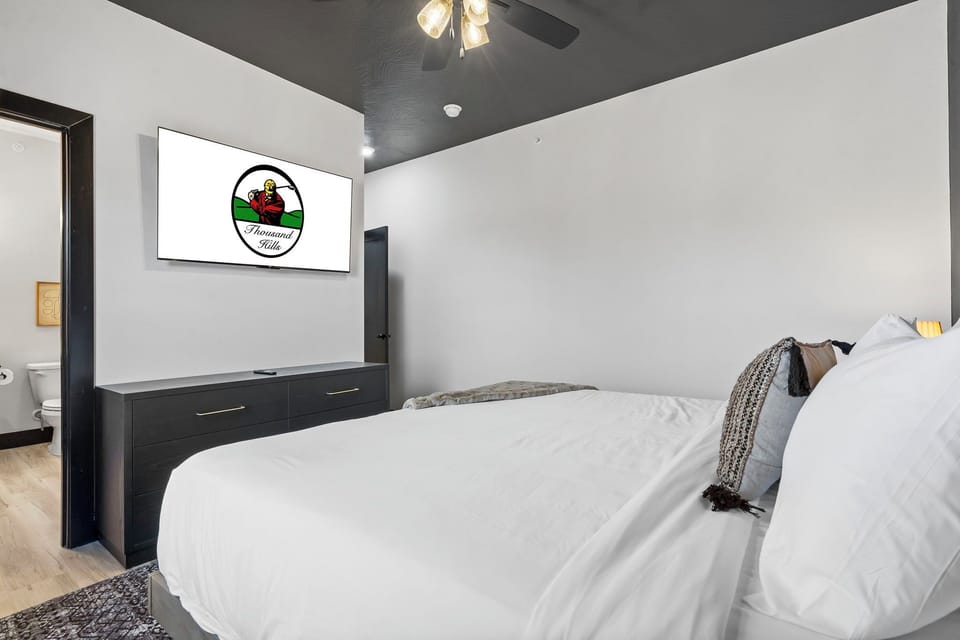 Bedroom 4 with King Bed, Streaming T,V and an Attached Bath