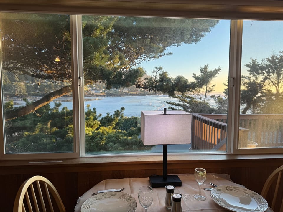 Ocean view from dining table