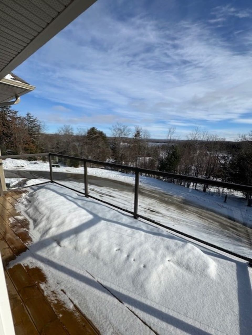 Balcony with incredible views of the lakes and forest