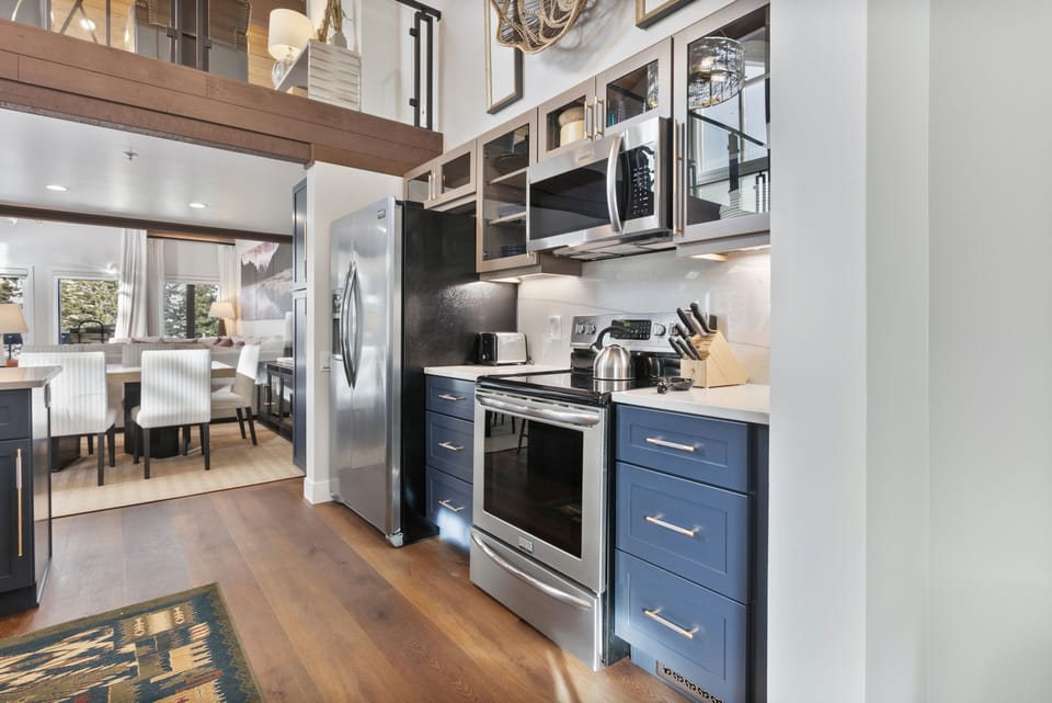 Indoors, Kitchen, Lamp, Microwave, Oven