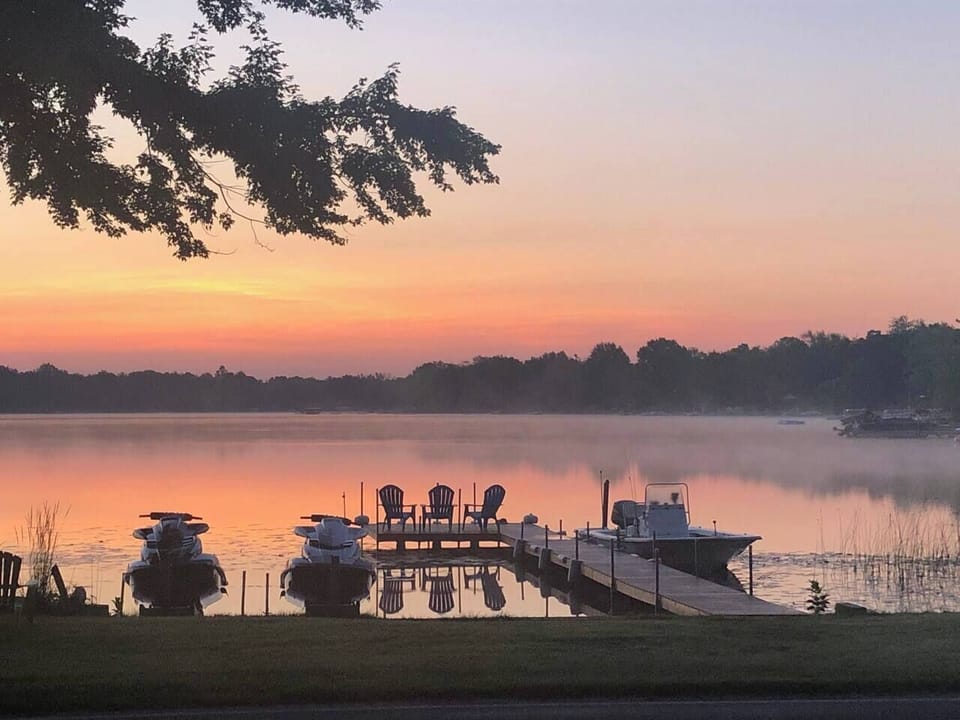 Amazing sunrise views from the house and dock