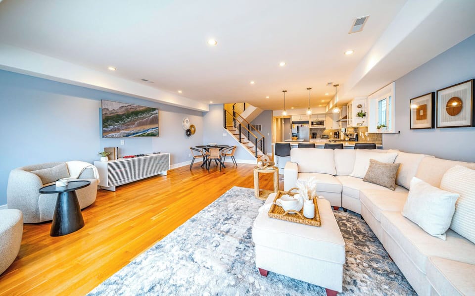 Elegant Open-Concept Living Area with Modern Touches