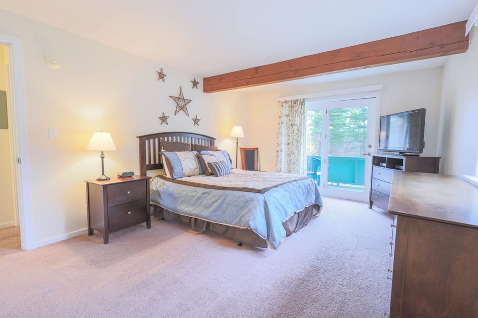 There is access to the deck off the master bedroom