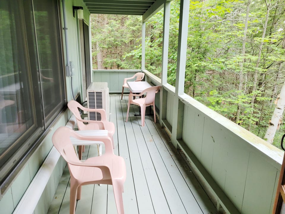 Deck from living area to master bedroom