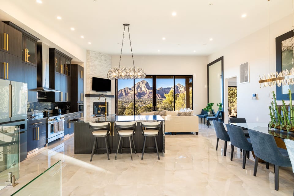 Cook, Connect & Dine in Style: Zendona's gourmet kitchen makes every meal a breeze. With Bosch appliances and a stunning granite island, it's perfect for casual mornings or elaborate dinners.