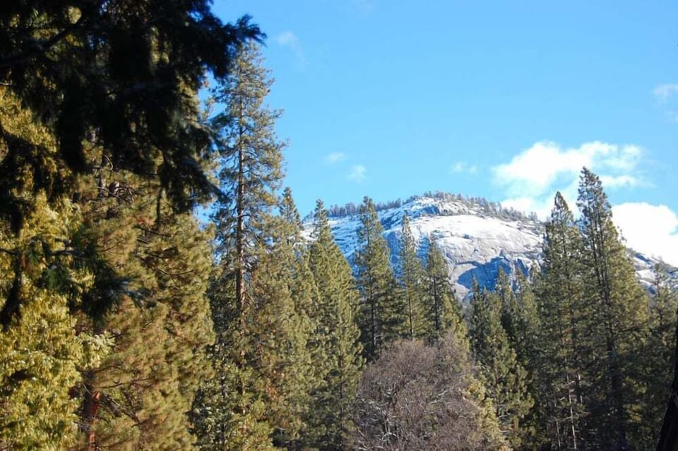 Snow capped Wawona Dome