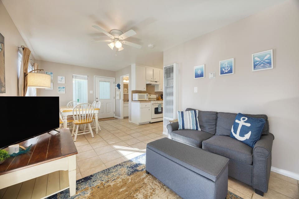 Second living area downstairs.