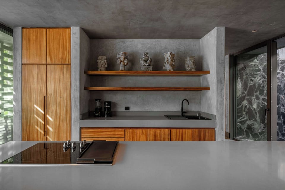 Fully equipped open kitchen — ready for your private chef.