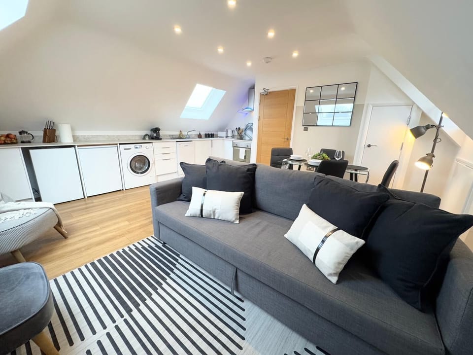 Perfectly balanced: A spacious living room ready for relaxation or entertainment