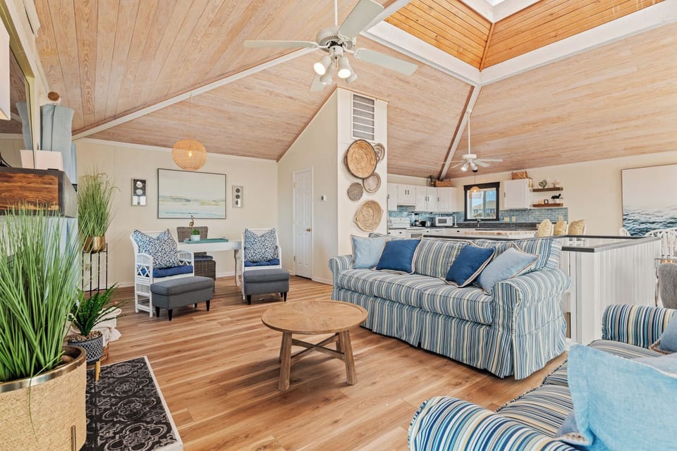 Living Area with Deck Access on Third Level