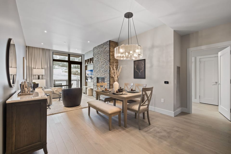 Dining & Living Rooms | Aurora Summit in Deer Valley, Utah by Luxus Vacation Properties