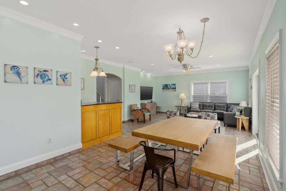 Make mealtime memories together at the dining table, seating 8