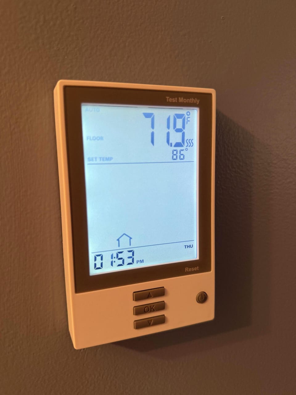 Heated bathroom floors