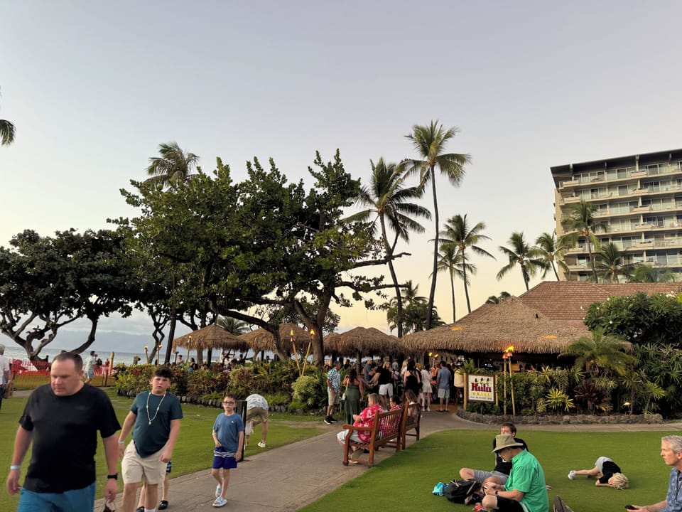 Kaanapali restaurant on the beach