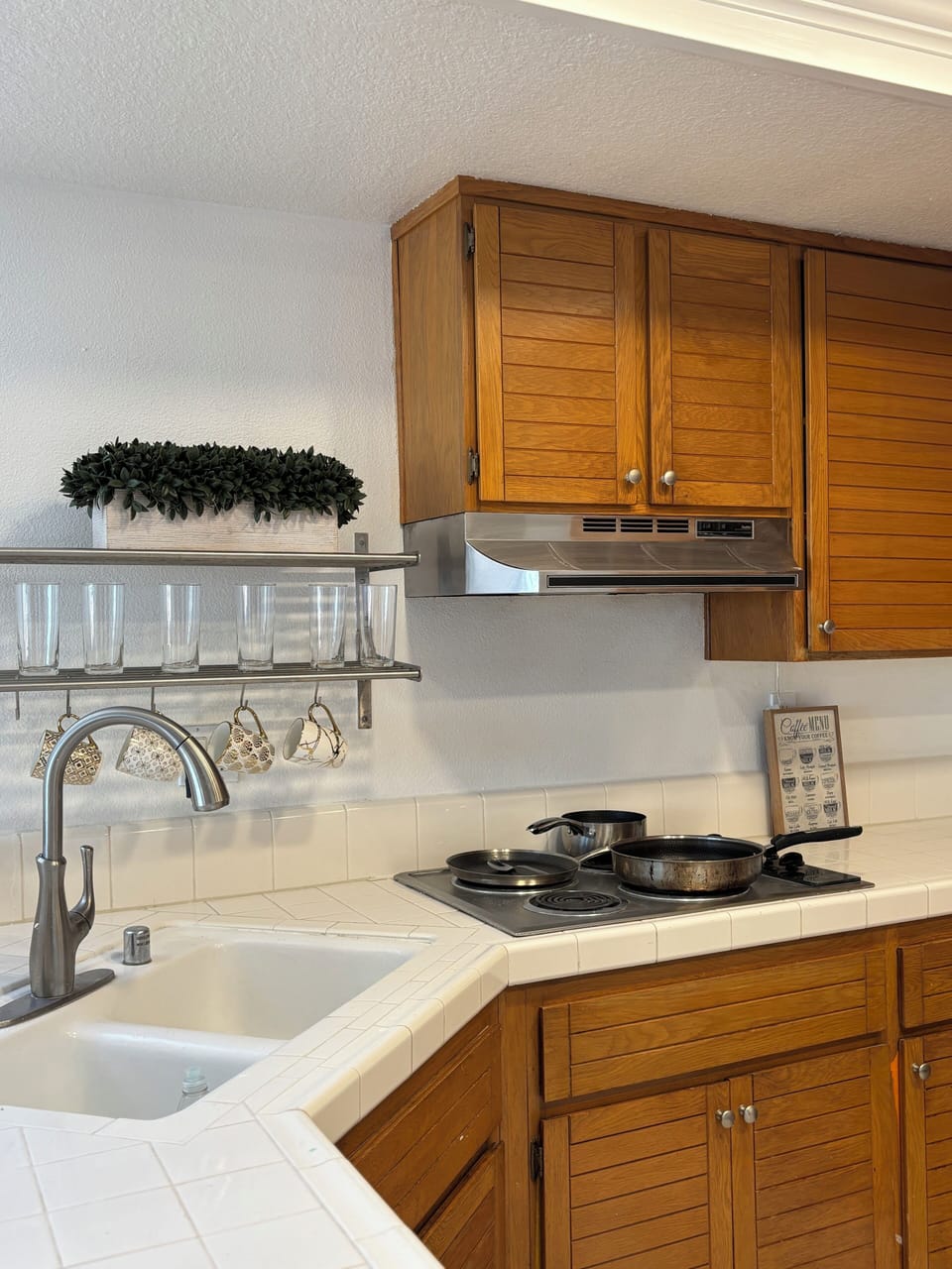 Kitchen sink and stove