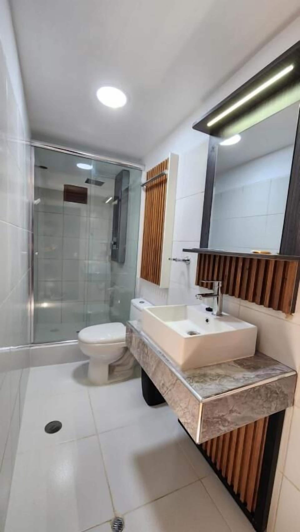 Shower, bidet, soap, shampoo