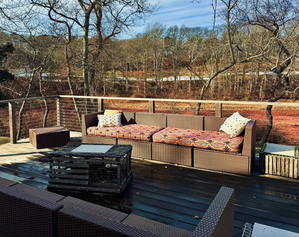 Spacious deck and Weber grill