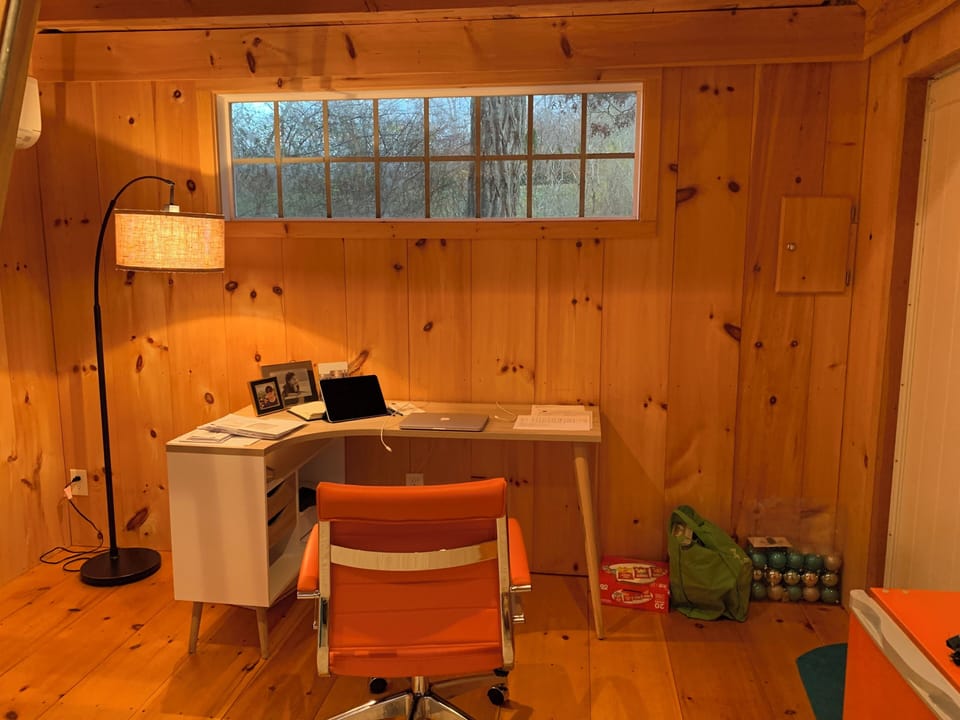 Separate office in backyard cottage