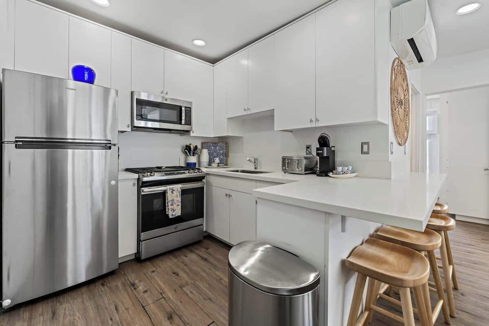Kitchen is located right as you enter the home.  It has all kitchen essentials needed for a comfortable stay. 