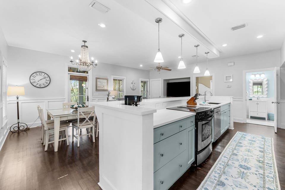 Enough counter space to cook and store food
