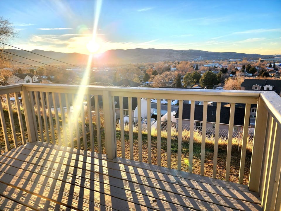 Sunset off of the backyard patio