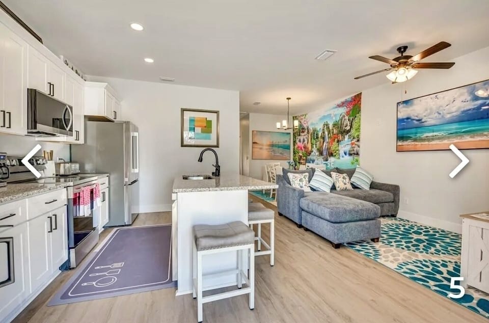 Kitchen and living room