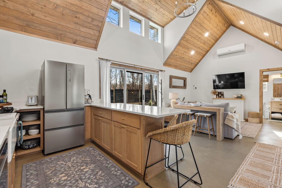Enter the cabin to a spacious open concept! 