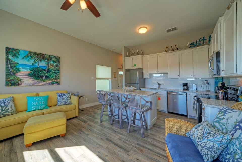 Secondary living room and kitchen.