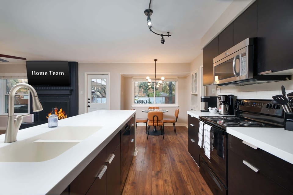 Our fully stocked kitchen