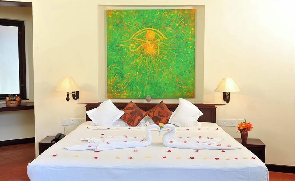 Luxury Double or Twin Room, Beach View | In-room safe, desk, laptop workspace, iron/ironing board