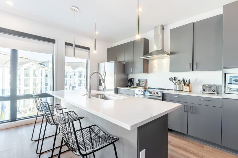 Modern design with sleek finishes, perfect for culinary adventures and morning coffee vibes!
