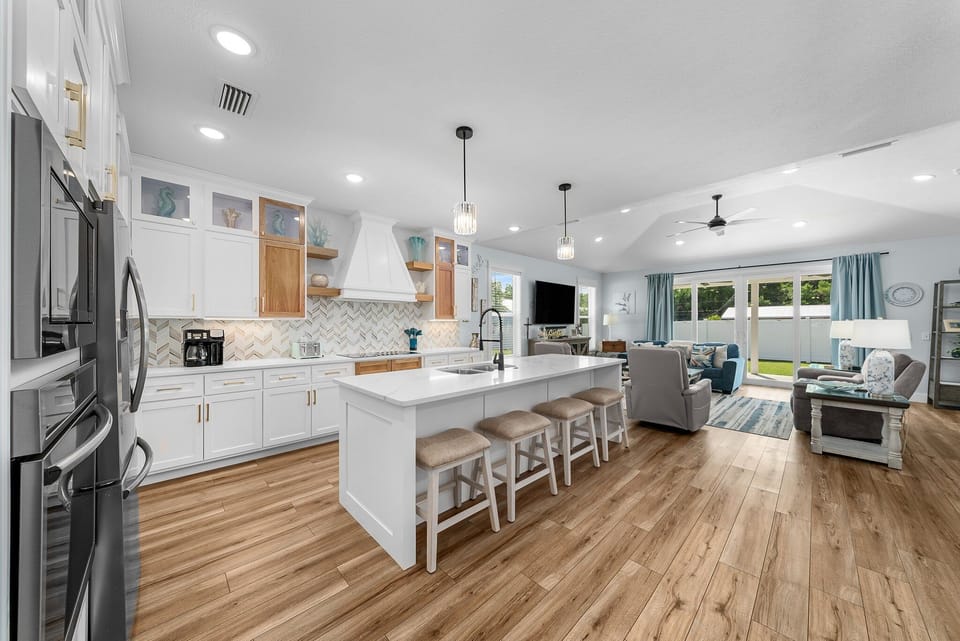 OPEN FLOOR PLAN, includes Kitchen, Dining Room, and Living Room 