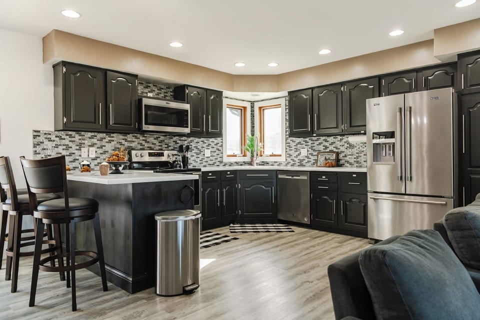 Large kitchen is here to cook for your whole group! You will love it!