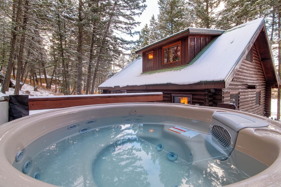 Hot tub on back deck