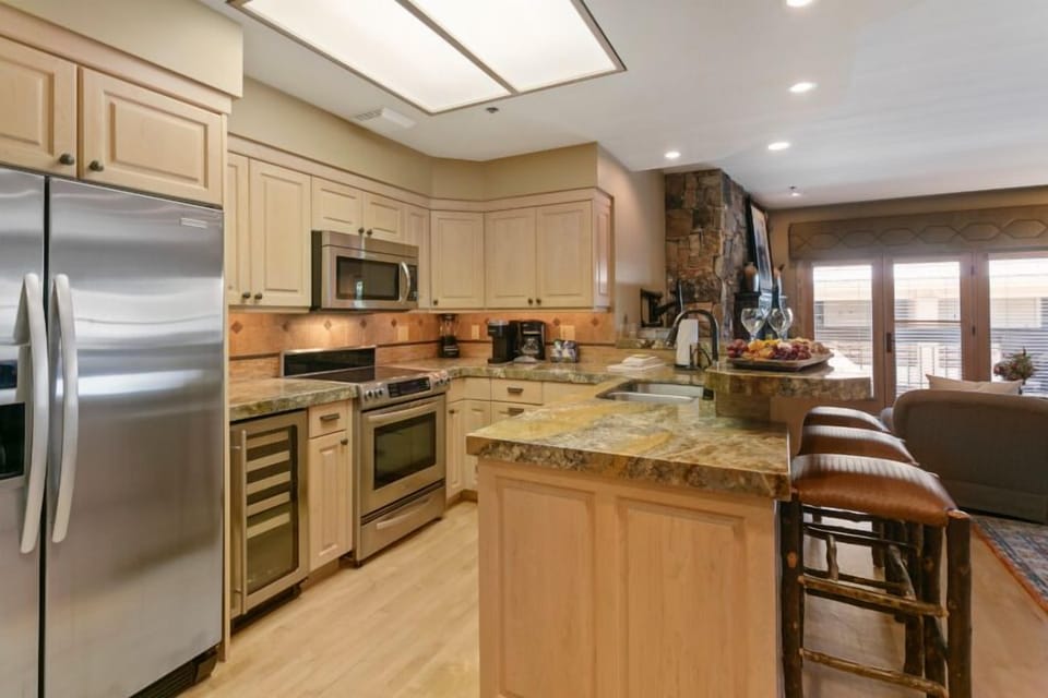 Indoors, Kitchen, Refrigerator, Floor, Flooring