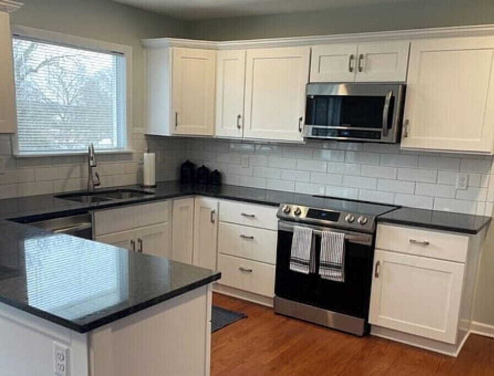 Well equipped kitchen with all stainless steel appliances