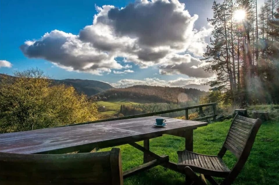 Views towards Cader Idris from the cottage garden.
