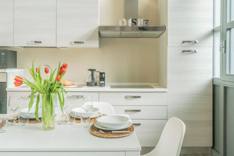 Apartment (1 Bedroom) | Private kitchen | Fridge, oven, espresso maker, electric kettle