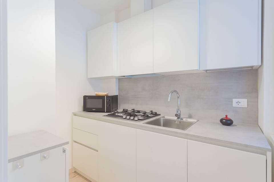 Apartment (1 Bedroom) | Private kitchen | Espresso maker, fridge, microwave, electric kettle