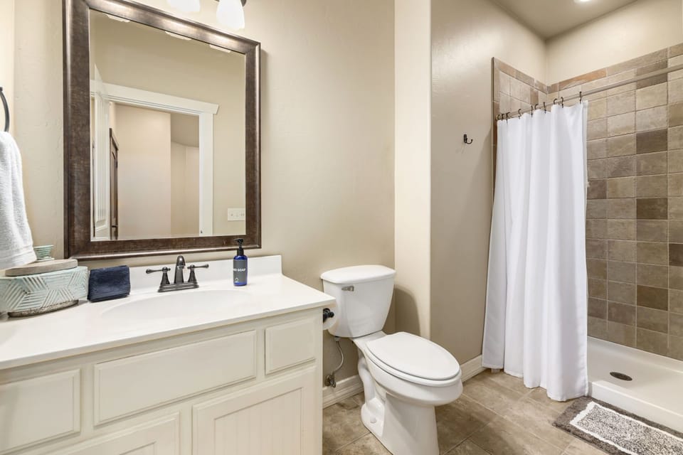 The bathroom for bedroom 2. 