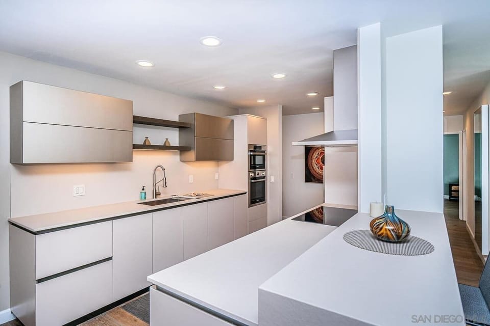 Newly remodeled kitchen with stainless appliances