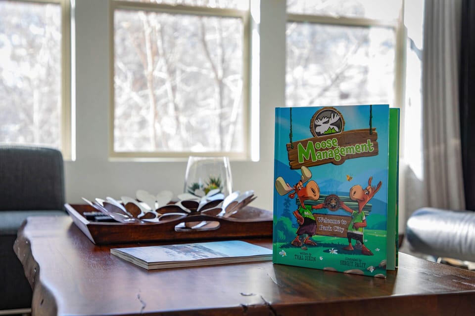 Retreat at Jordanelle 1157: Enjoy the Moose Management book. A gift to all our guest.