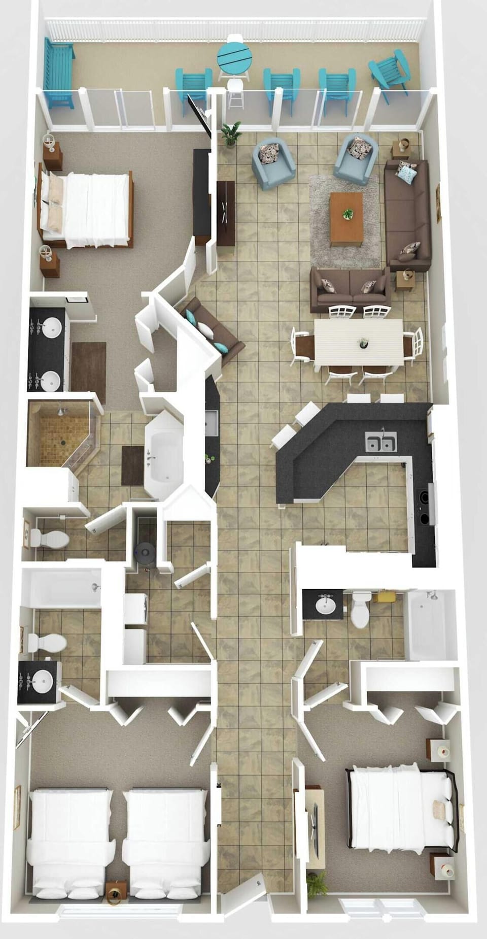 Colonnades 402 floor plan