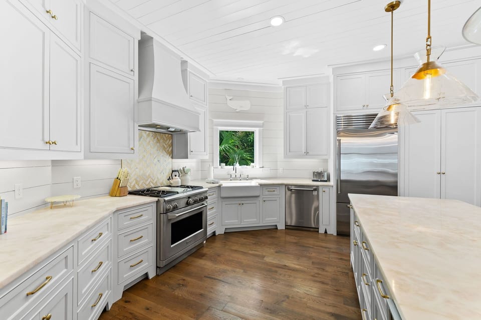 Fully Equipped Chef's Kitchen Offering Stainless Steel Appliances