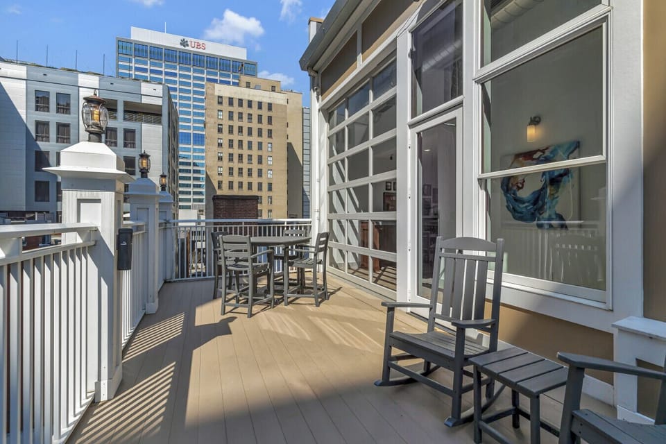 Majestic Lofts 604 Has Access to a Communal Balcony Over Printers Aly!