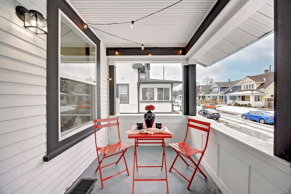 Unwind on our inviting porch area, complete with two comfy seats—a peaceful spot for morning coffees or serene evening chats!